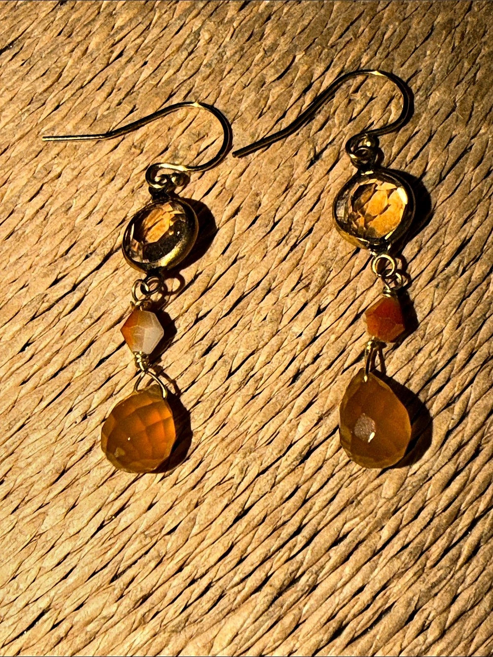 Amber Drop Earrings